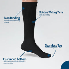 Diamond Star seamless toe design reduces rubbing and blisters
