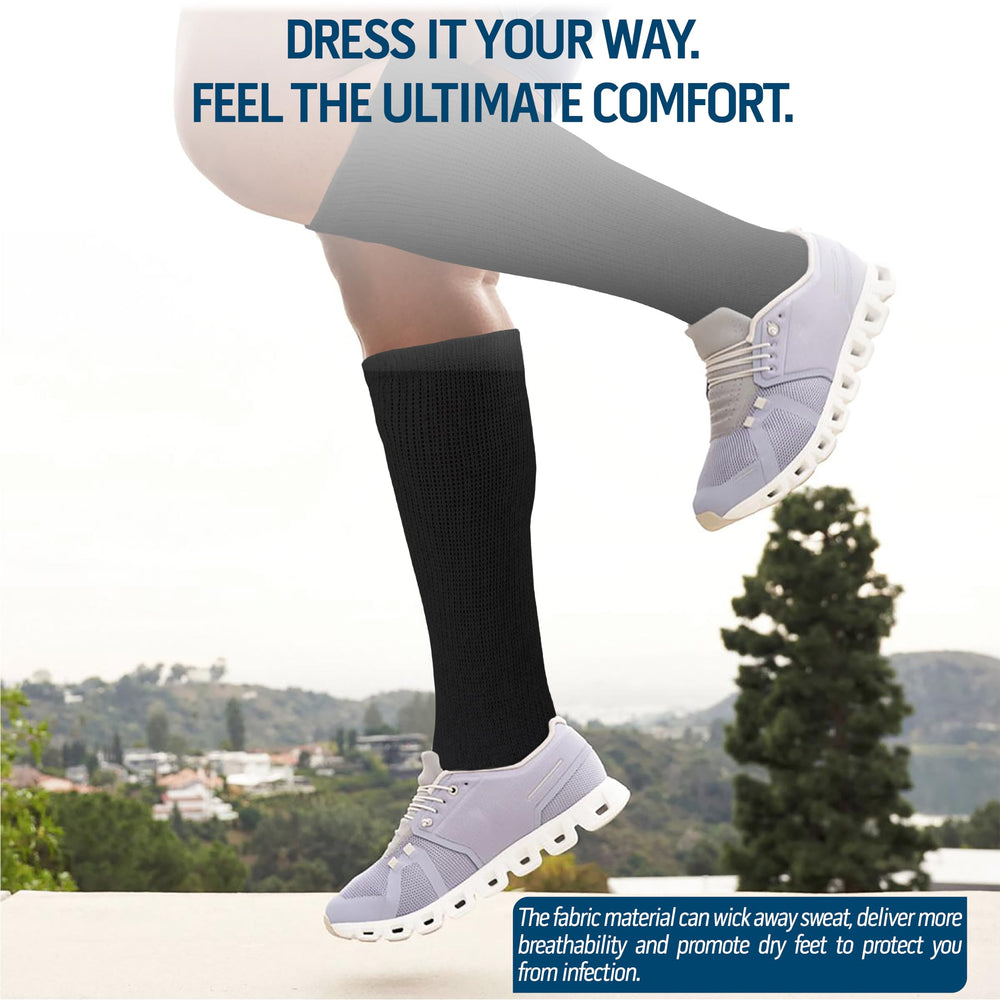 Diamond Star wide non-binding cuff supports swelling feet