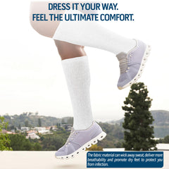 Diamond Star socks feature a non-binding cuff for swelling-friendly wear