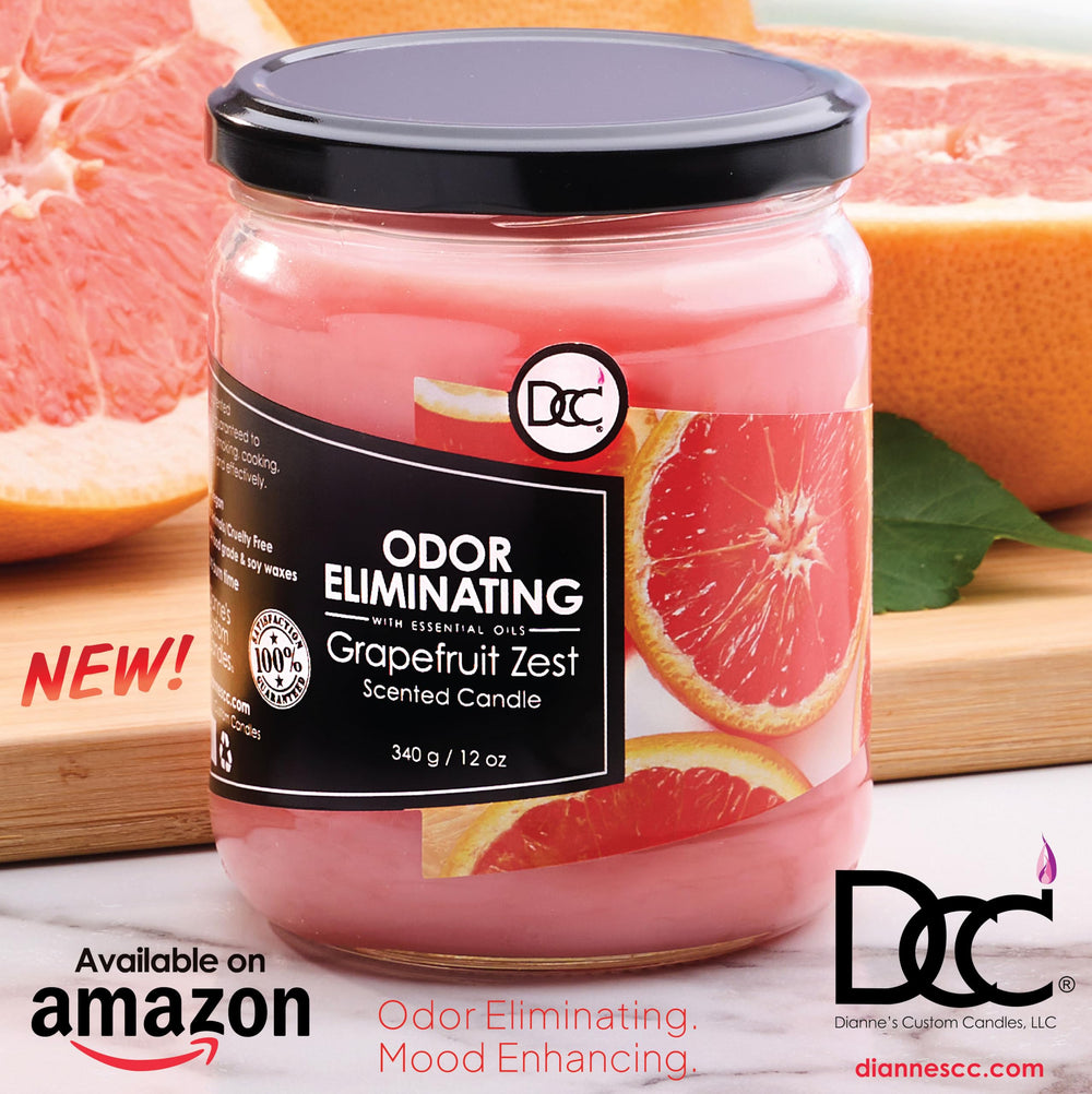 Dianne's Grapefruit Zest fragrance-pouring shot highlighting vibrant grapefruit notes.