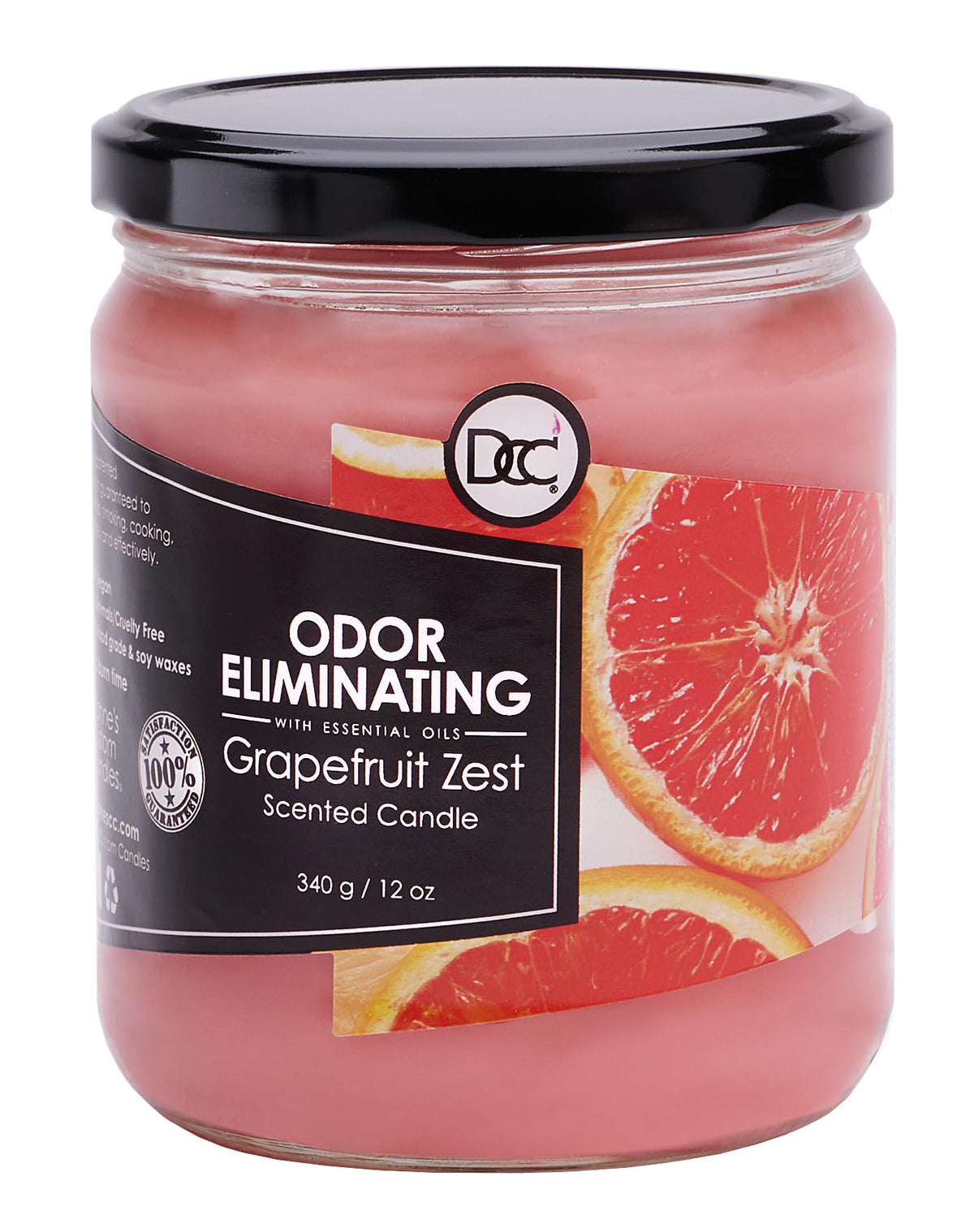 Dianne's Grapefruit Zest candle front view with crisp citrus fragrance for bright rooms.