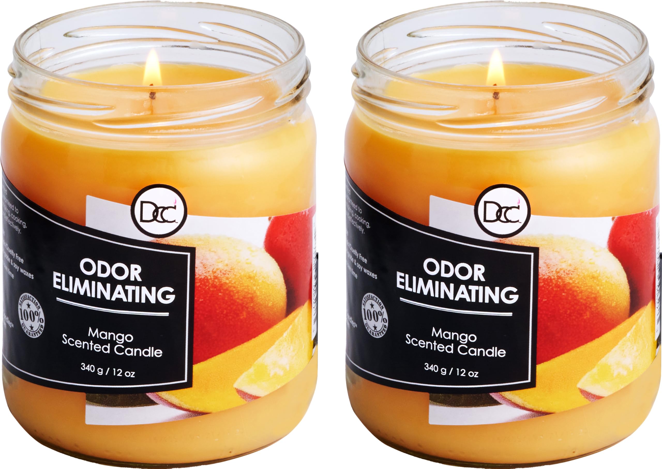 Dianne's Mango Two Pack wick closeup highlights lead-free wick for clean burn.