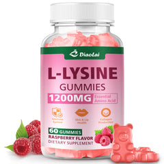DIAOLAI L-Lysine gummies bottle front with emphasis on immune support and daily use