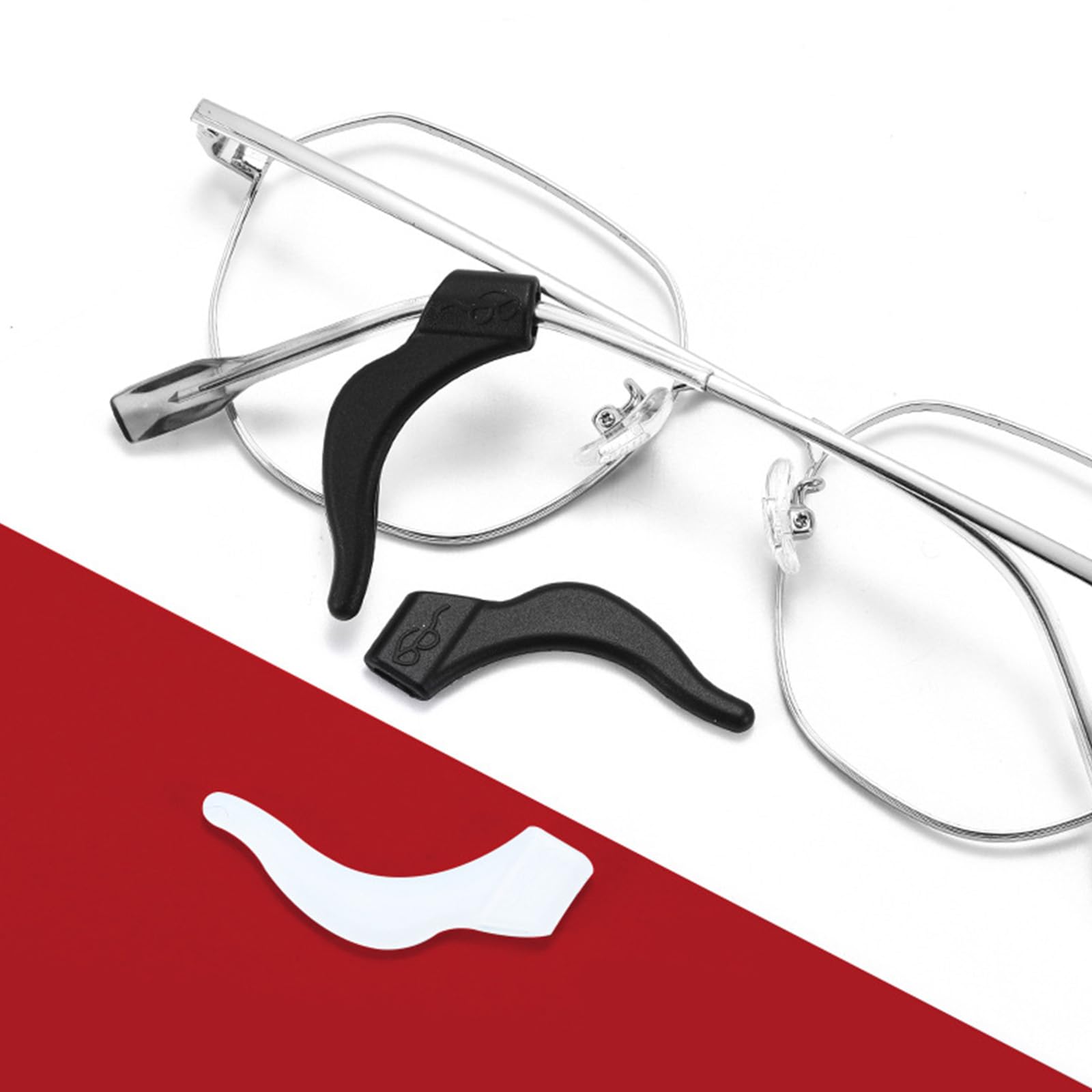 Ganchos DIAONIAN de silicona anti-deslizantes para gafas durante deporte