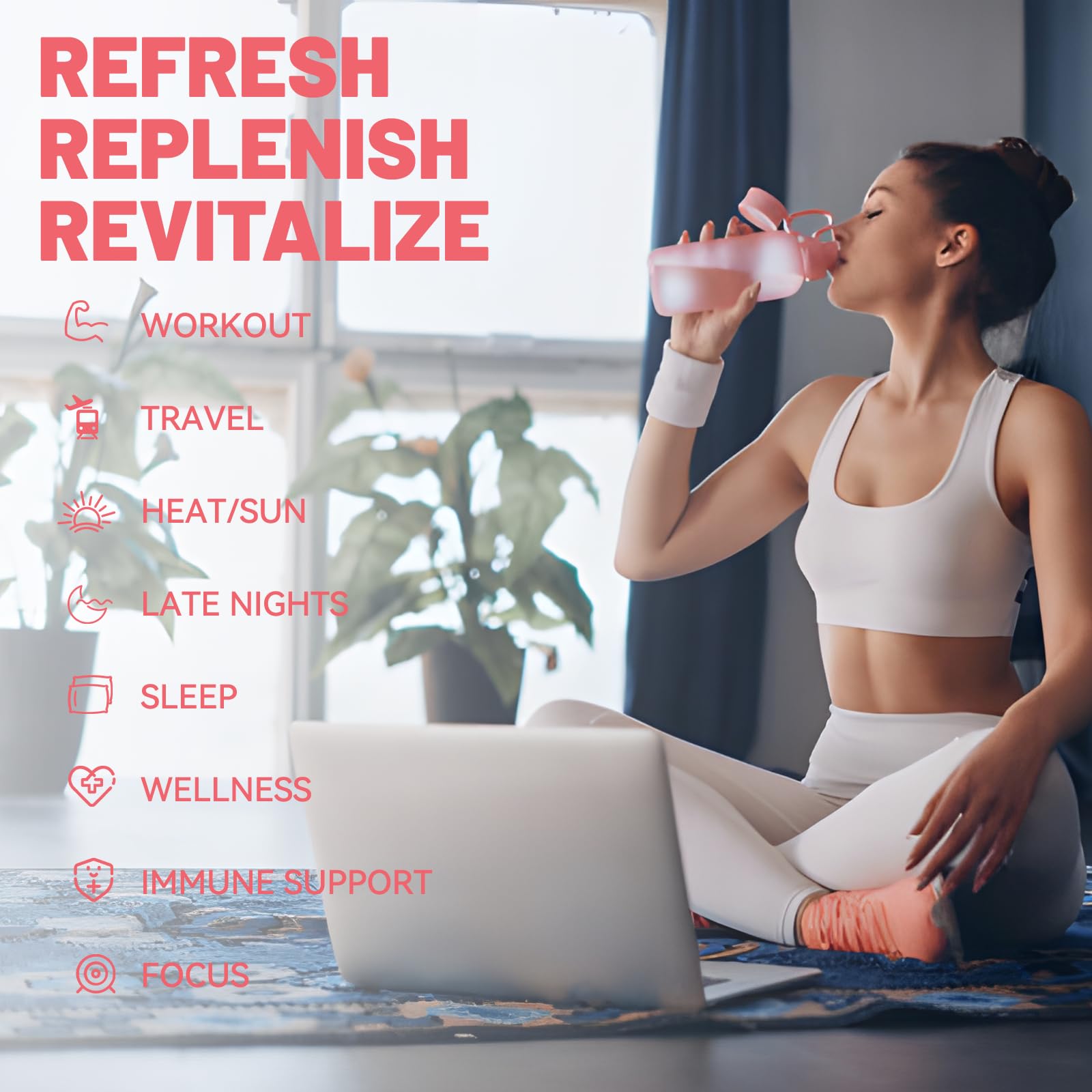 DIATMOON easy-to-mix formula dissolves quickly for pre- or post-workout hydration.