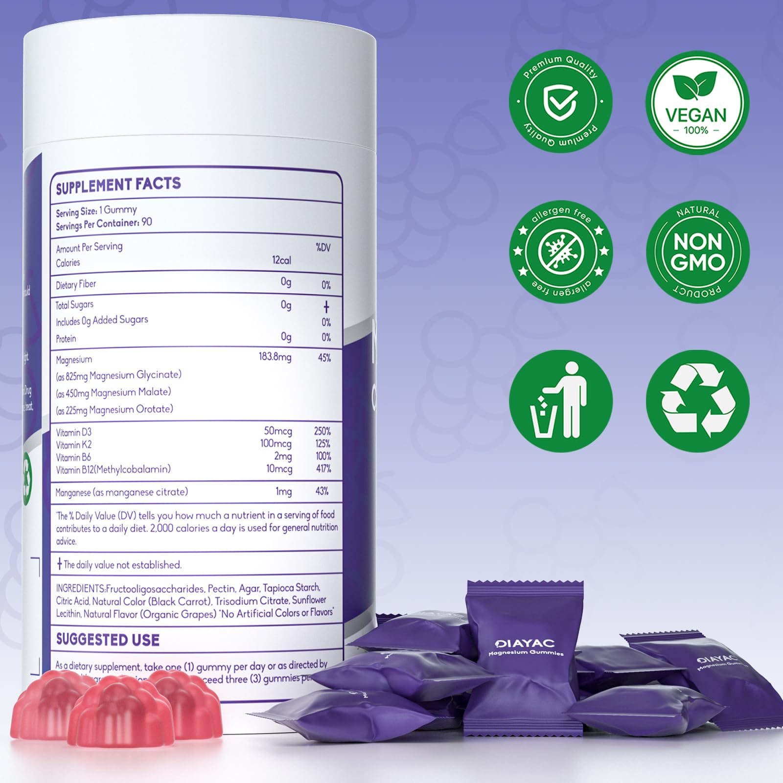 DIAYAC Magnesium Complex supports nighttime routines for relaxed evenings.