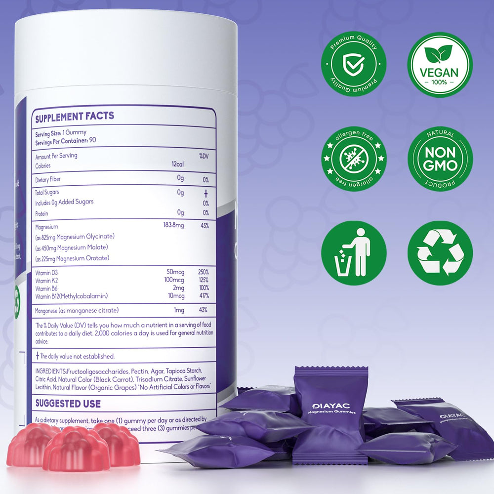 DIAYAC Magnesium Complex supports nighttime routines for relaxed evenings.