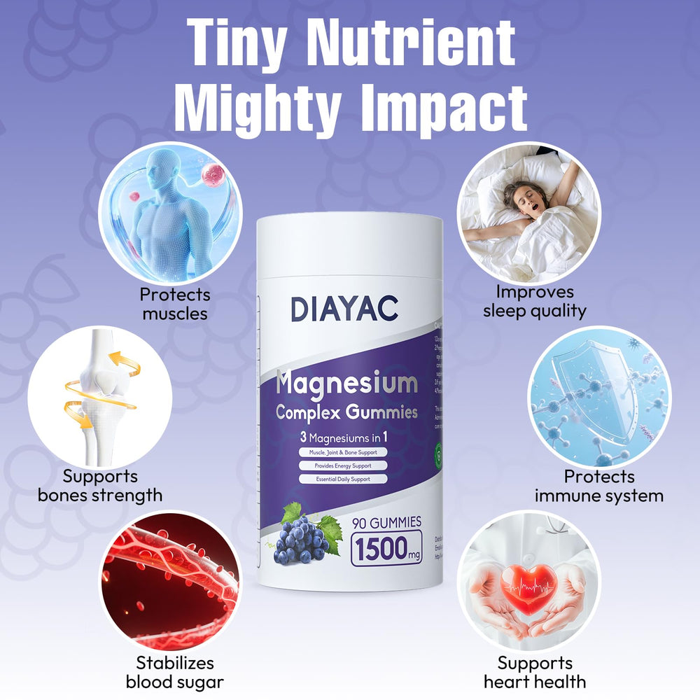 DIAYAC on-the-go packaging demonstrates portable ease for daily magnesium support.