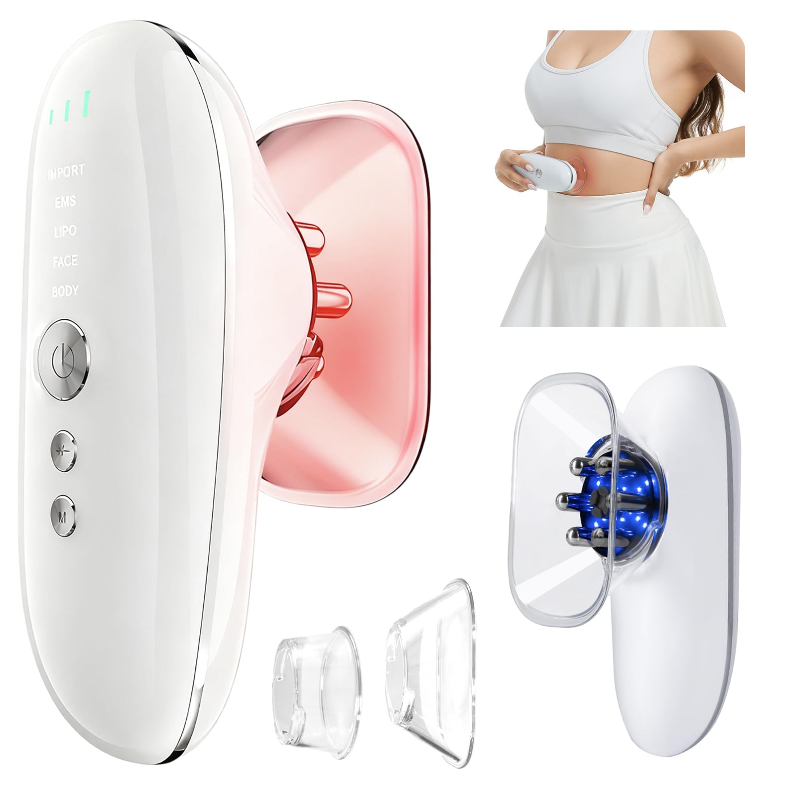 DiDEER 5-in-1 body sculpting machine in use on the abdomen for contouring.