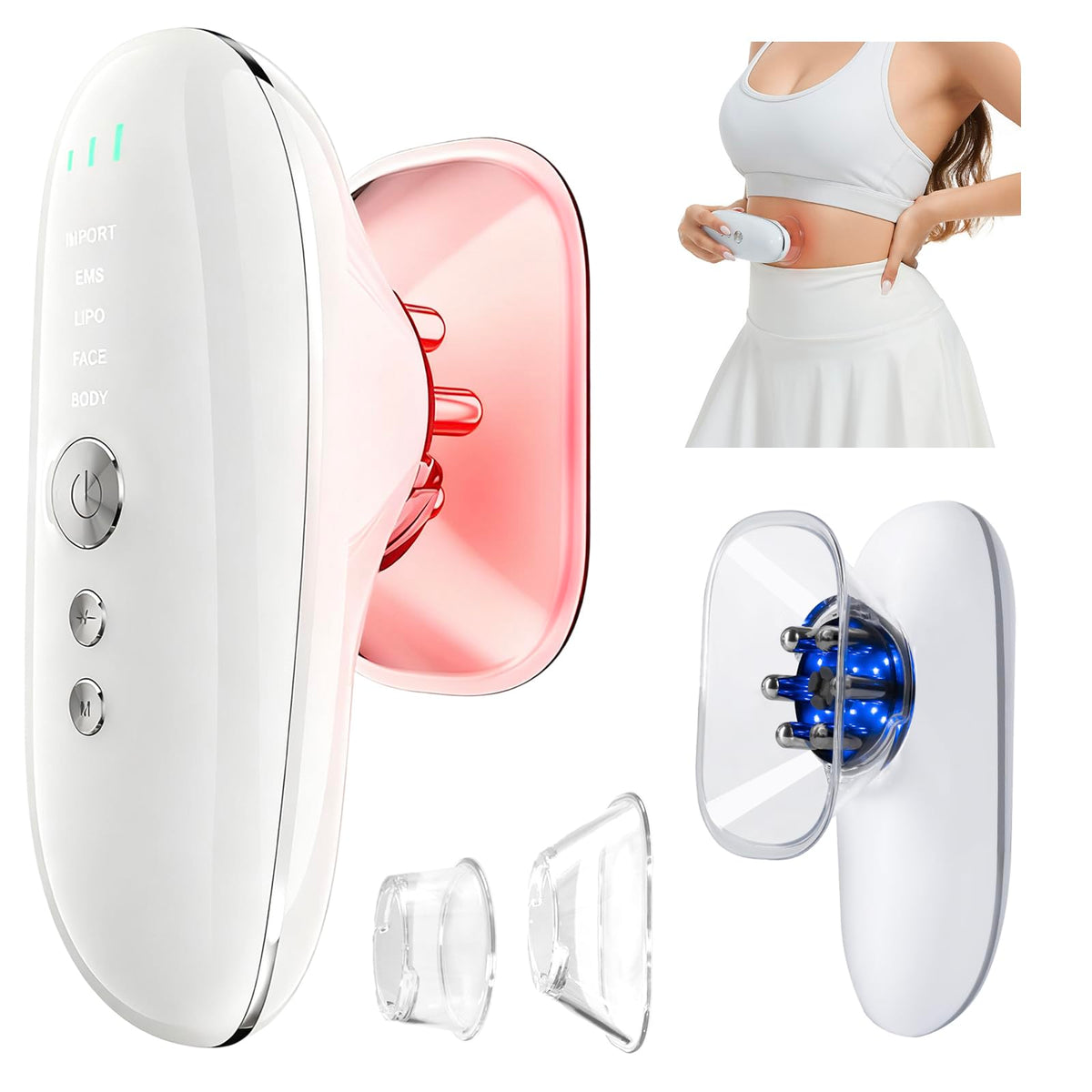 DiDEER 5-in-1 body sculpting machine in use on the abdomen for contouring.