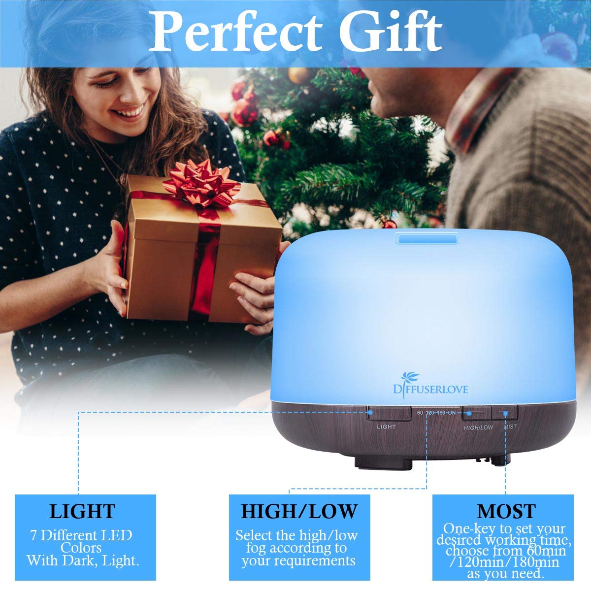 Diffuserlove BPA-free material for safe, family-friendly aromatherapy.