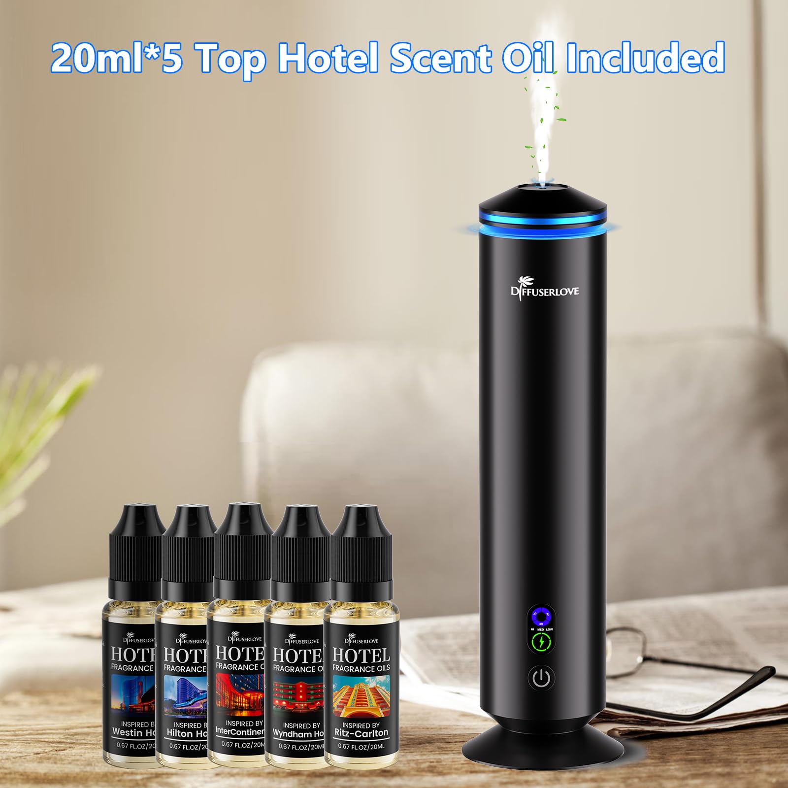 Diffuserlove diffuser delivers up to 2000 sq ft of fragrance diffusion