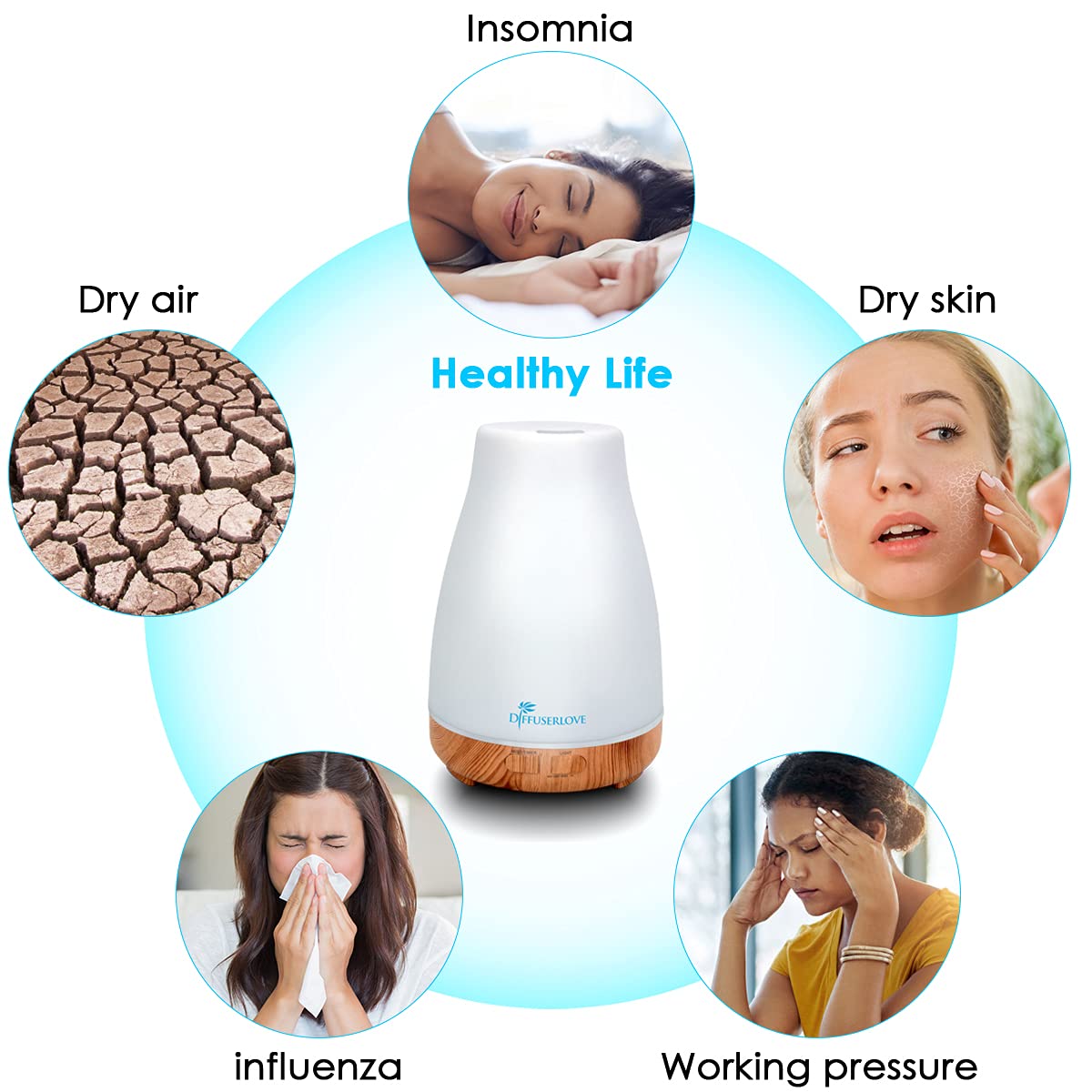 Diffuserlove night light feature adds a gentle glow to bedrooms