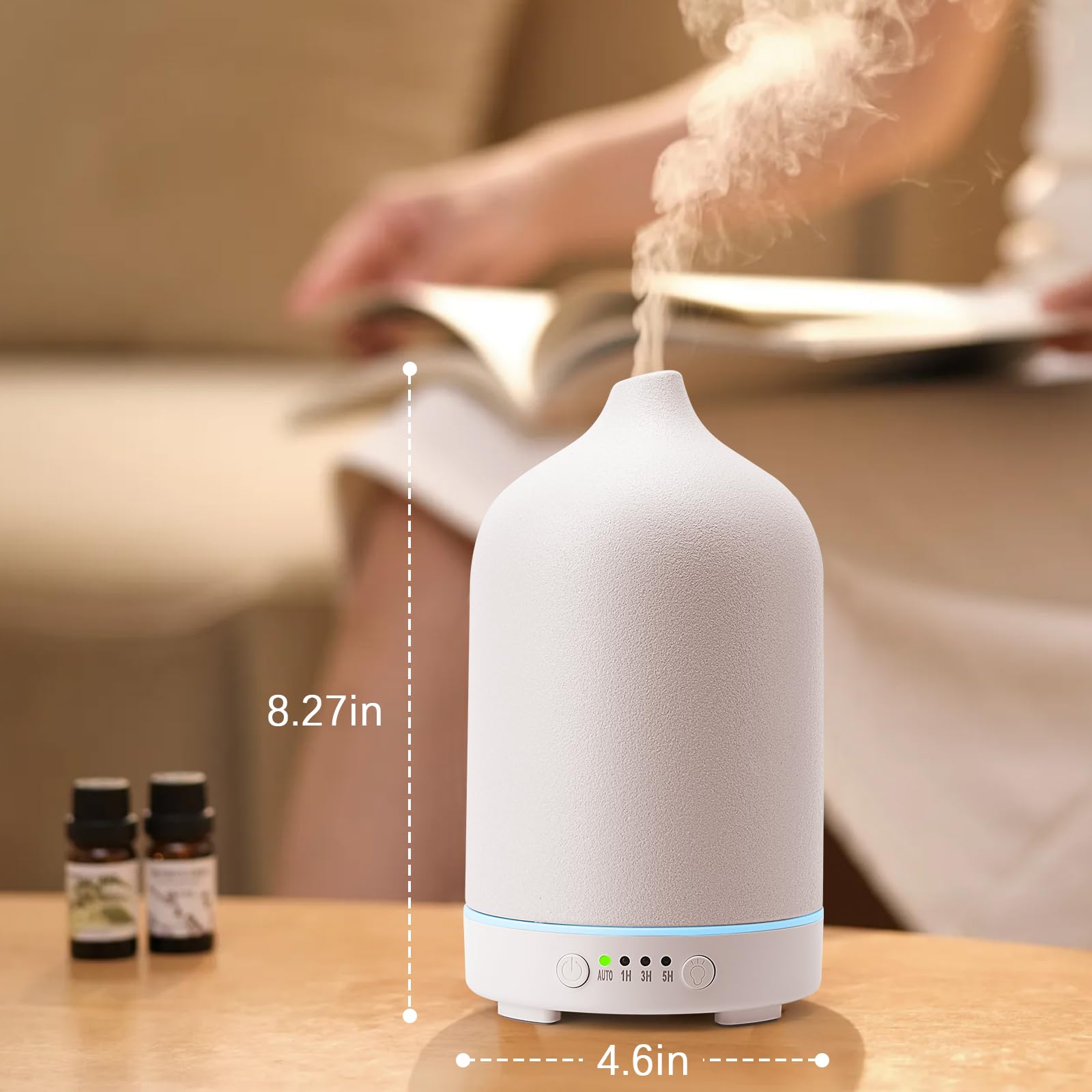 Diffuserlove seven-color lamp creates mood lighting for relaxing spaces and focus.