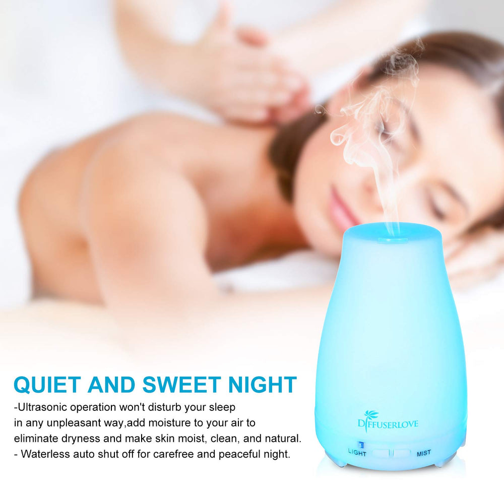 Diffuserlove seven LED colors provide ambient lighting options