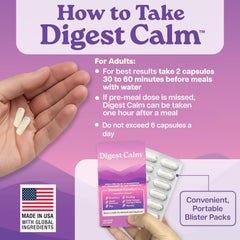 Digest Calm capsules closeup emphasizes peppermint and caraway oils aroma for soothing sensory cues