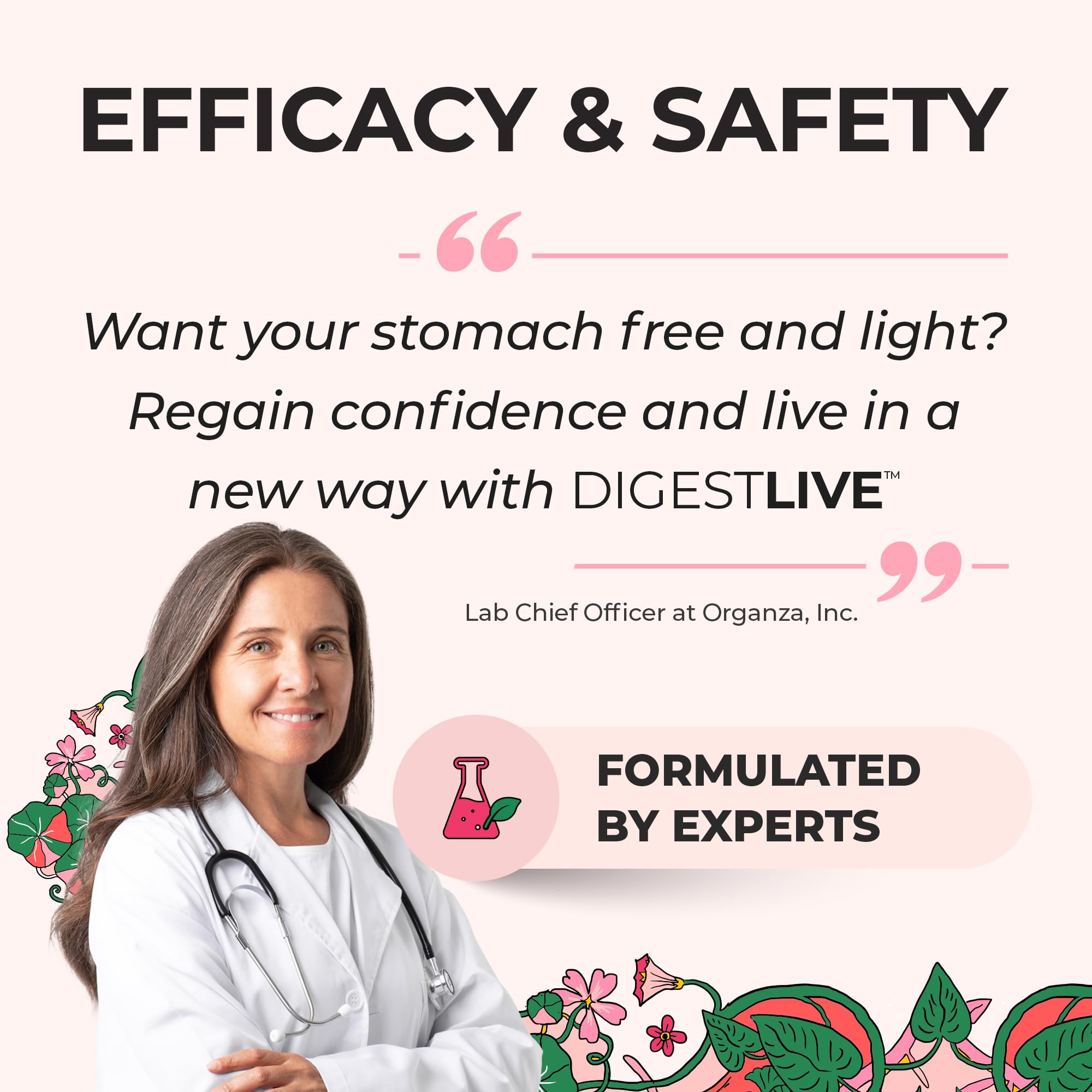 DigestLive bottle and label detail with dosage guidance.