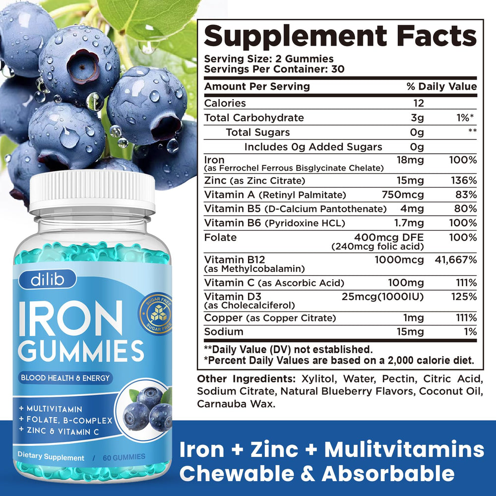 Dilib delicious blueberry flavor invites consistent use for energy support.