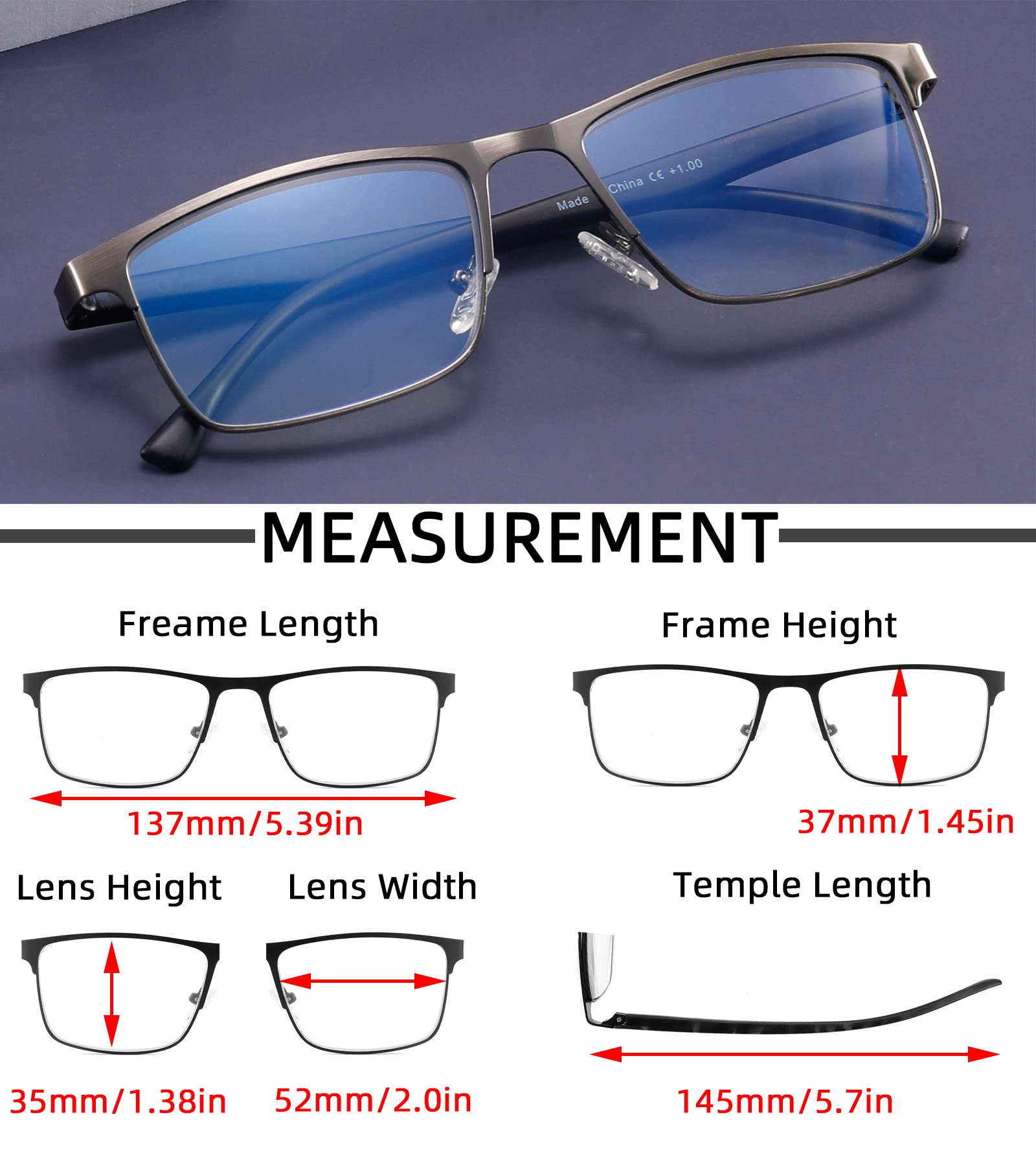 DILLY VISION magnification +1.50 lens showcased for crisp reading clarity.