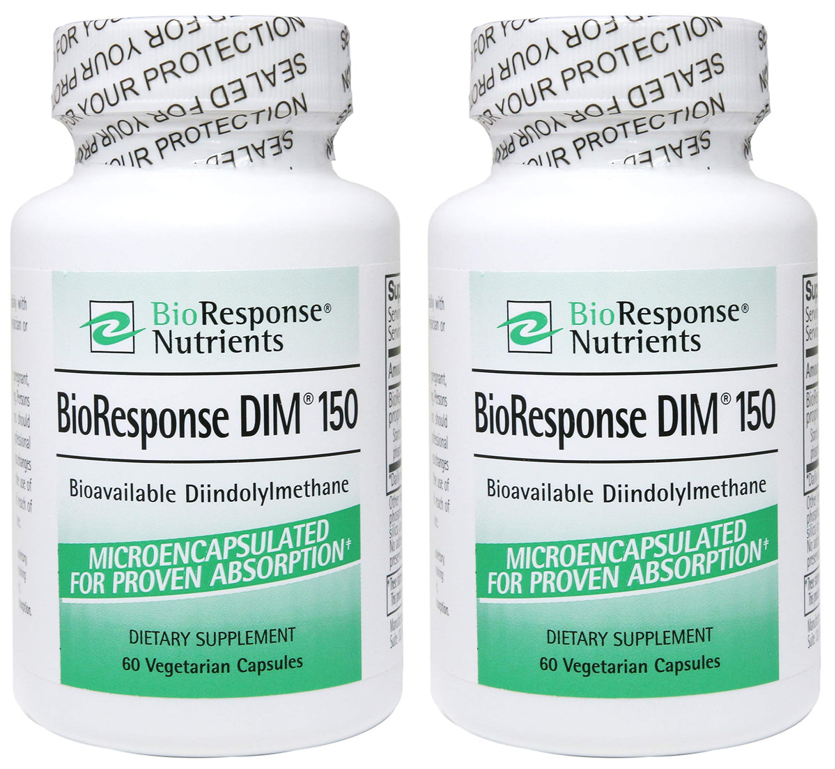 BioResponse DIM bottle showing capsules for daily wellness support.