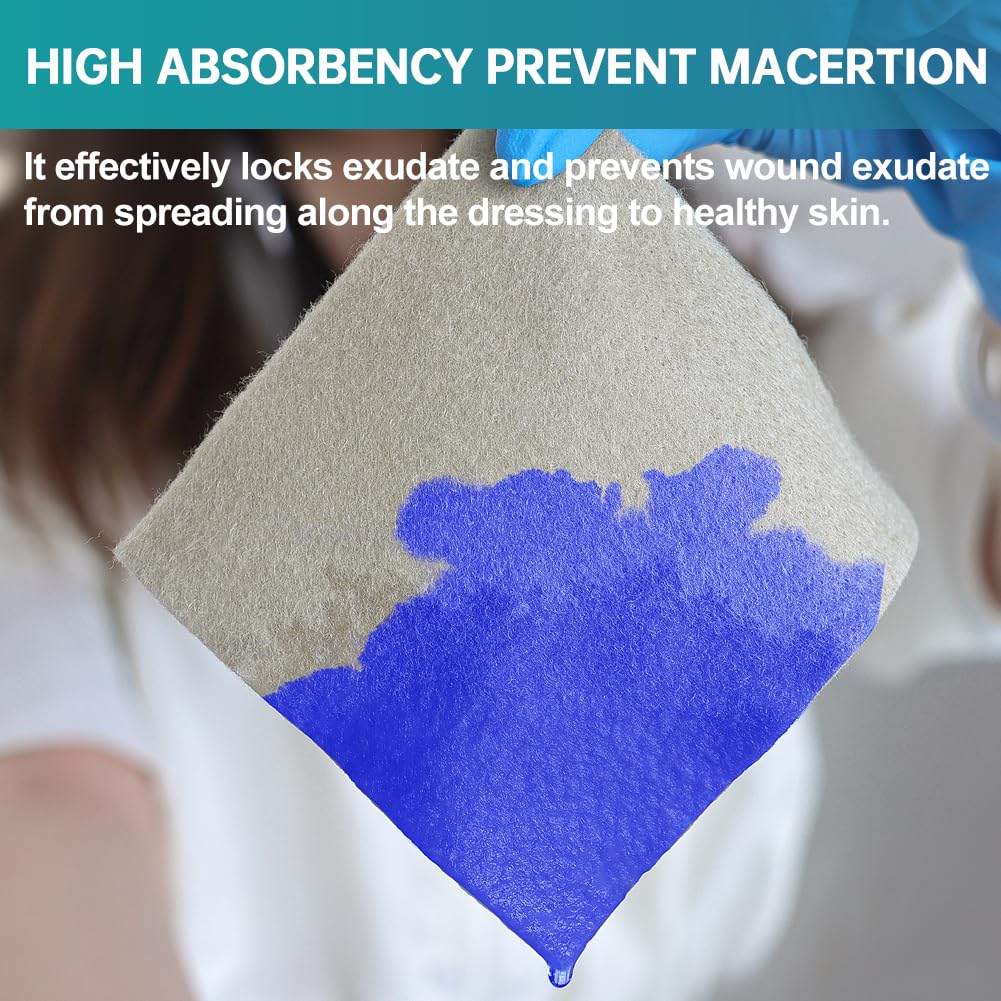 Dimora alginate dressing gel formation visual for moist environment