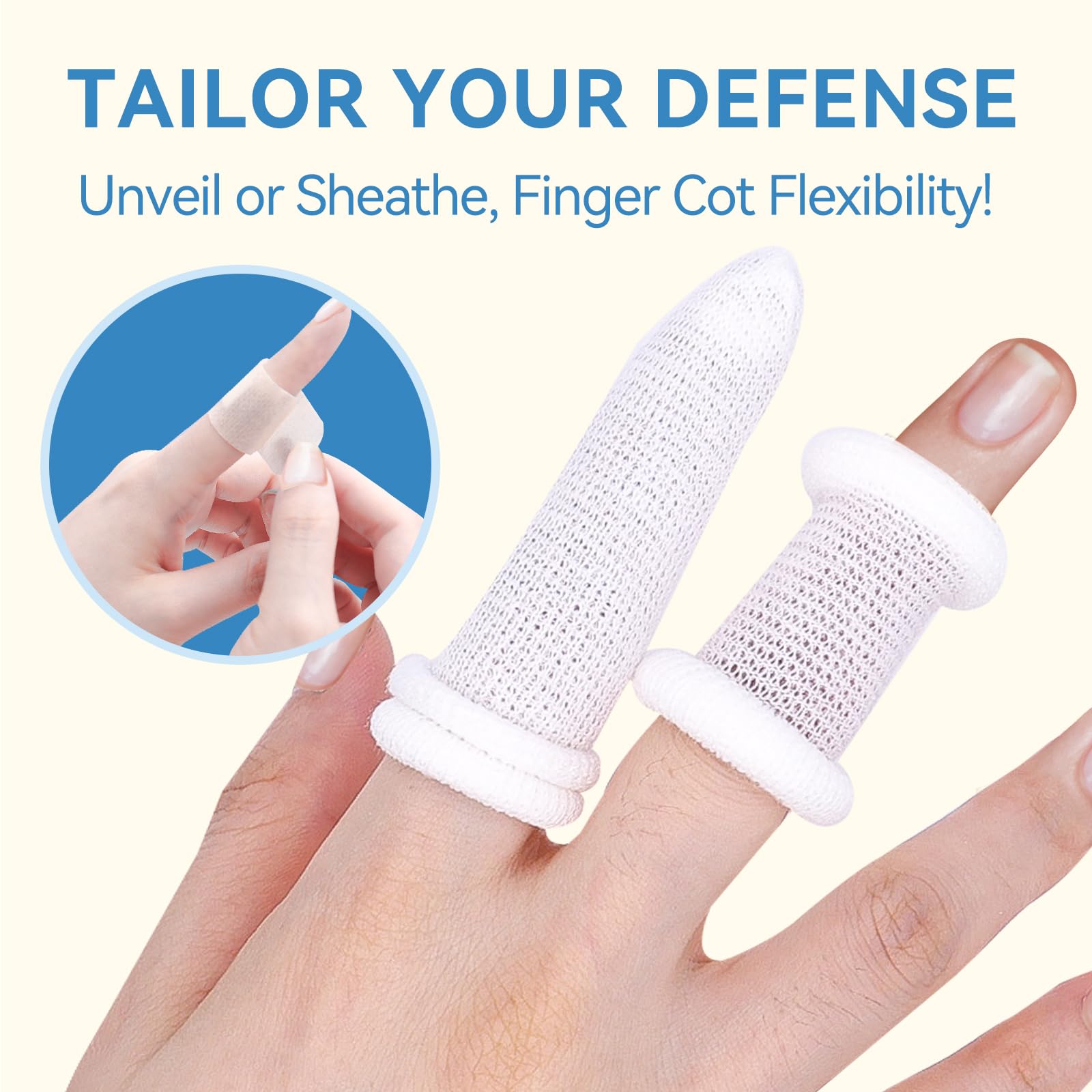 Dimora finger cots stretchy fit stays in place during activity