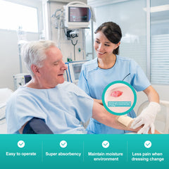 Dimora foam-core 2mm layer absorbs moisture for exudate management