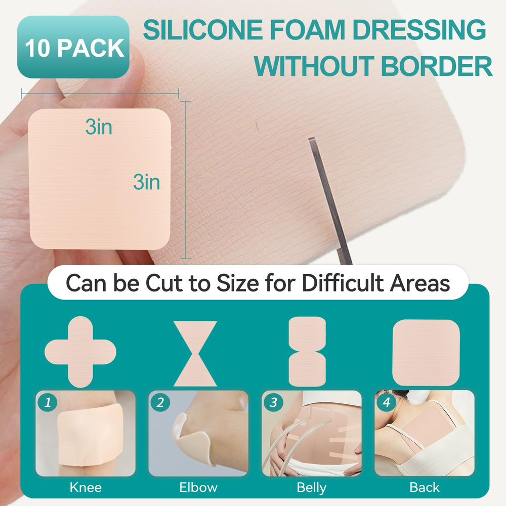 Dimora silicone foam dressing with exudate absorption maintaining a clean wound