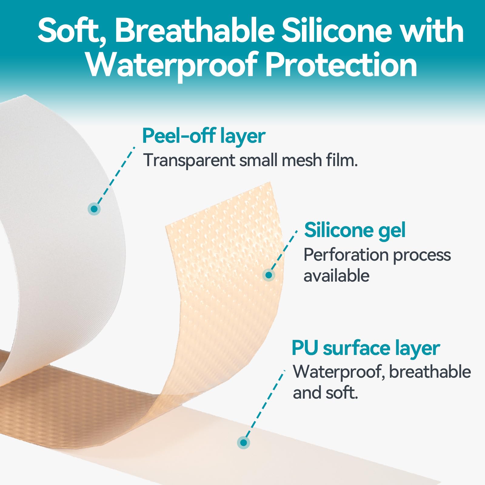 Dimora latex-free tape designed for sensitive skin and everyday use.