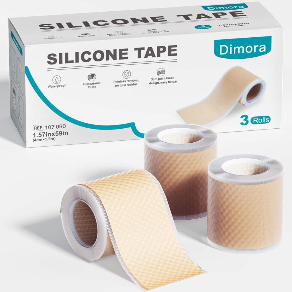 Dimora silicone tape three-roll pack offers gentle, secure adhesion for sensitive skin.