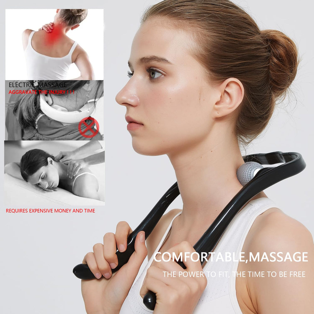 Dipua neck massager ergonomic handle for comfortable, extended use