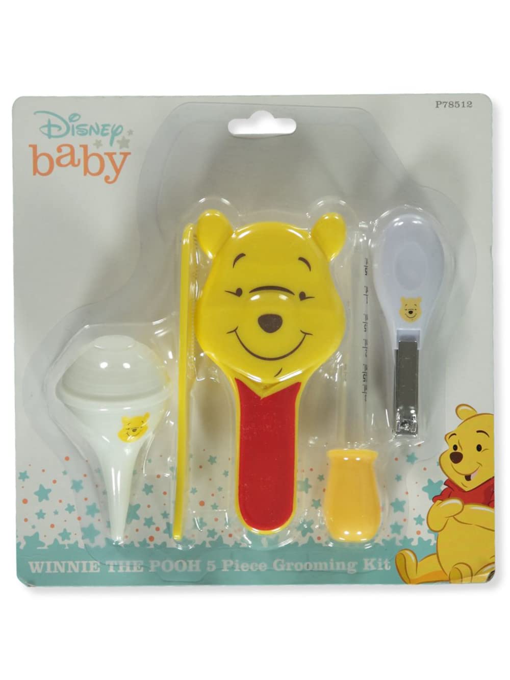 Disney Winnie The Pooh grooming kit with 5 pieces for gentle baby care during bath time