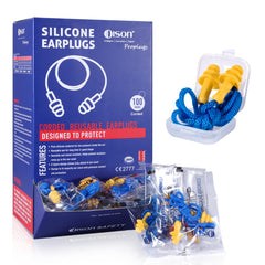 Dison 100Pairs silicone ear plugs in individual packaging for clean daily use.