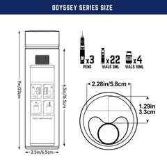 DISONCARE Odyssey 60H interior with gel pack and pens neatly organized