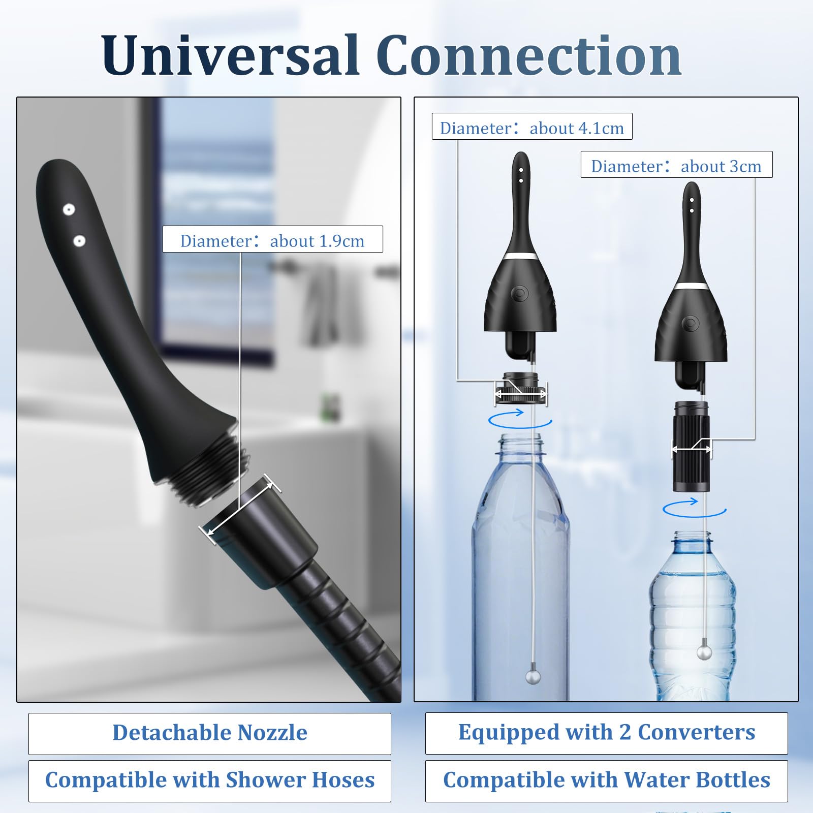 Disubar nine-hole spray enema delivers thorough cleansing with multiple speeds