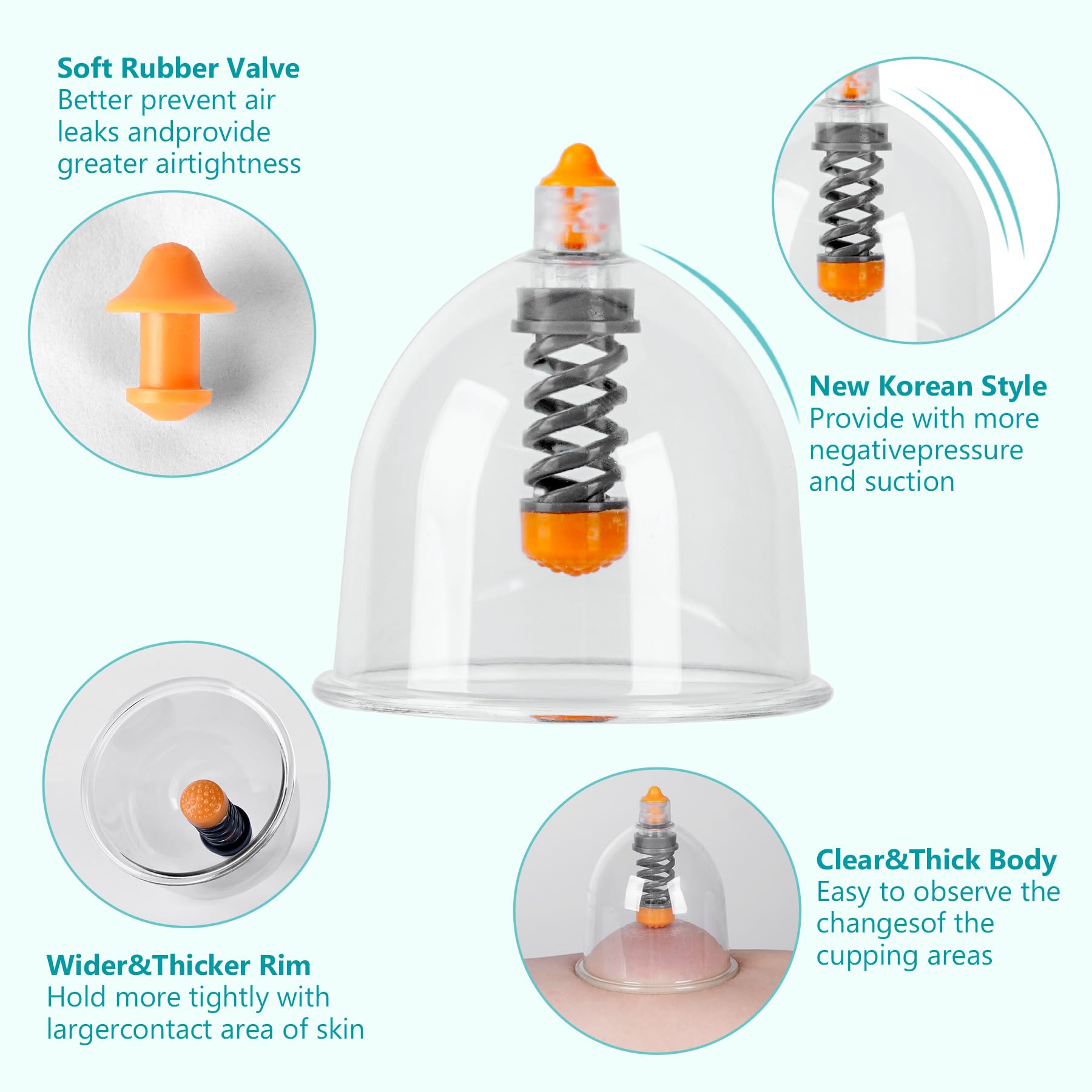 Ditind cups in multiple sizes ready for full-body sessions