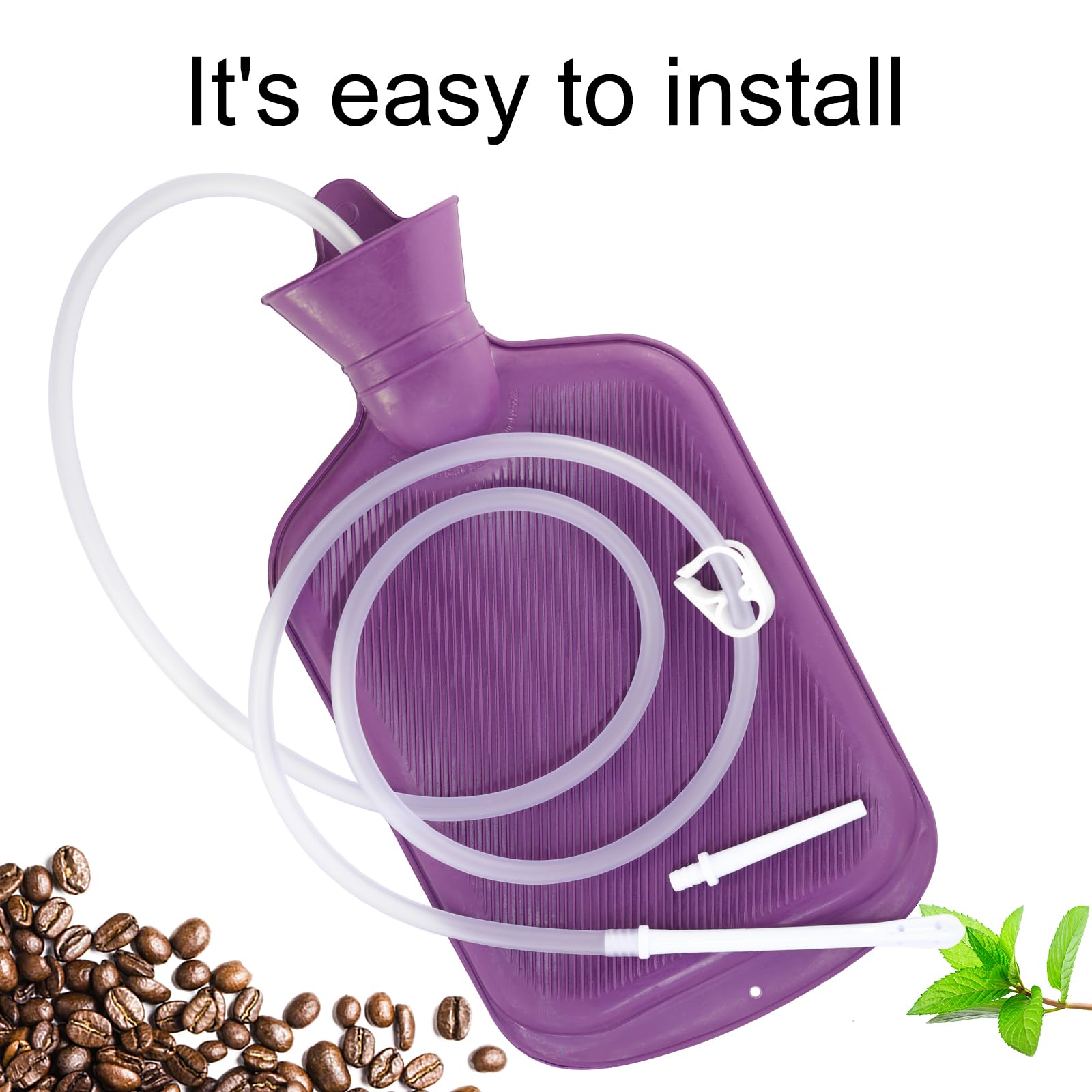 DIUCIUHR enema bag cap and hook ensure secure storage.