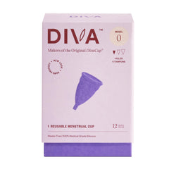 DIVA Cup Model 0 showing slim canal fit for comfortable daily wear