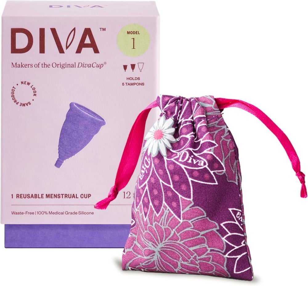 DIVA Cup Model 1 full capacity for medium to heavy flow, extended wear