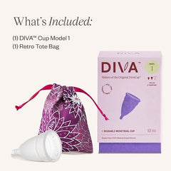DIVA Cup Model 1 made of medical-grade silicone, safe and durable