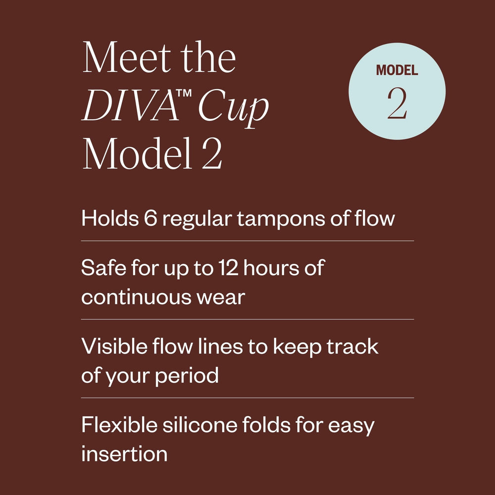 DIVA Cup Model 2 postpartum use, provides secure protection during recovery.