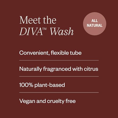 DIVA Wash citrus scent adds a fresh cleansing experience
