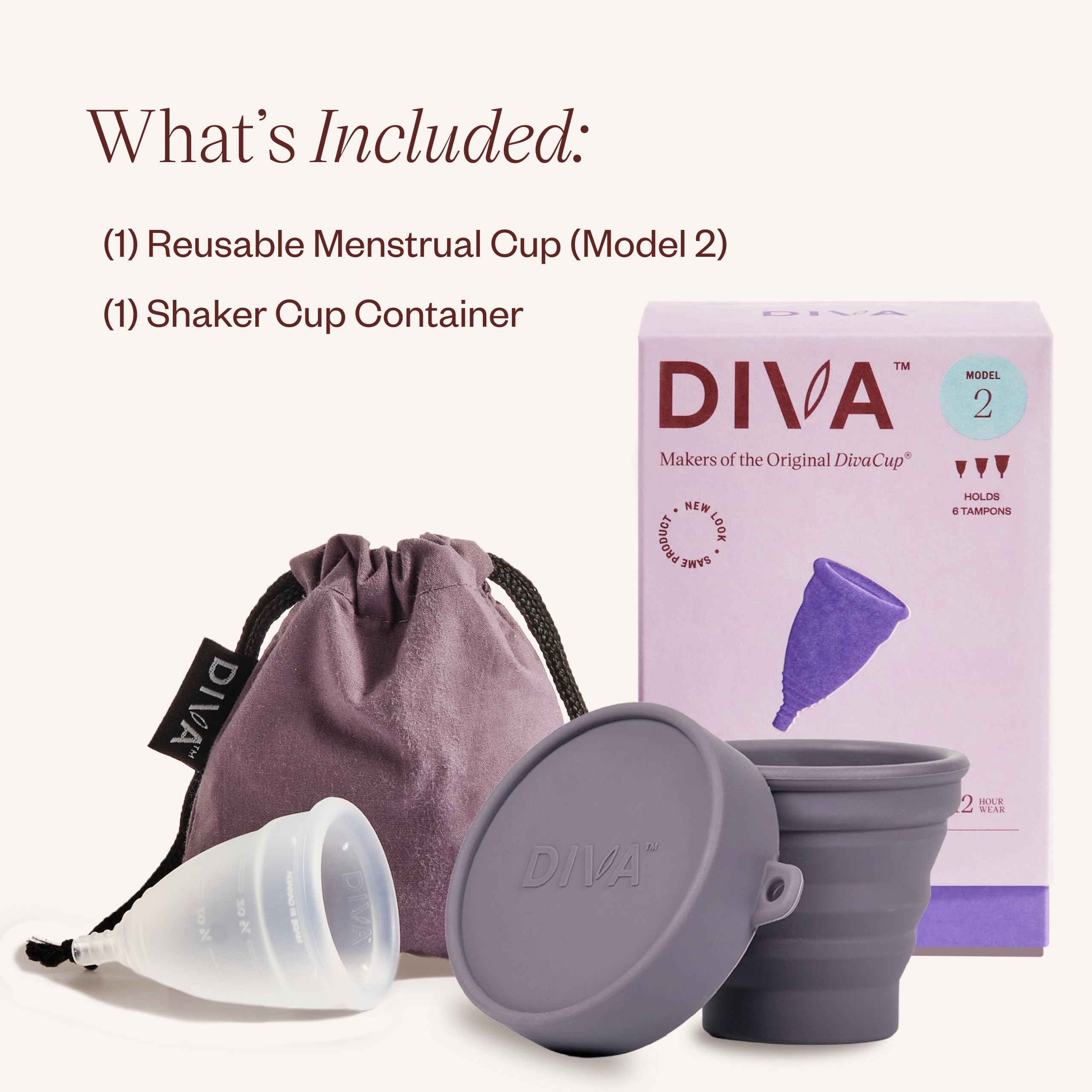DivaCup Model 2 medical-grade silicone ensures safe, durable menstrual care.