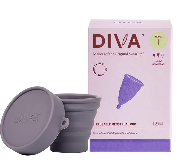 DIVA Cup Model 1 capacity: holds five tampons for medium to heavy flow.