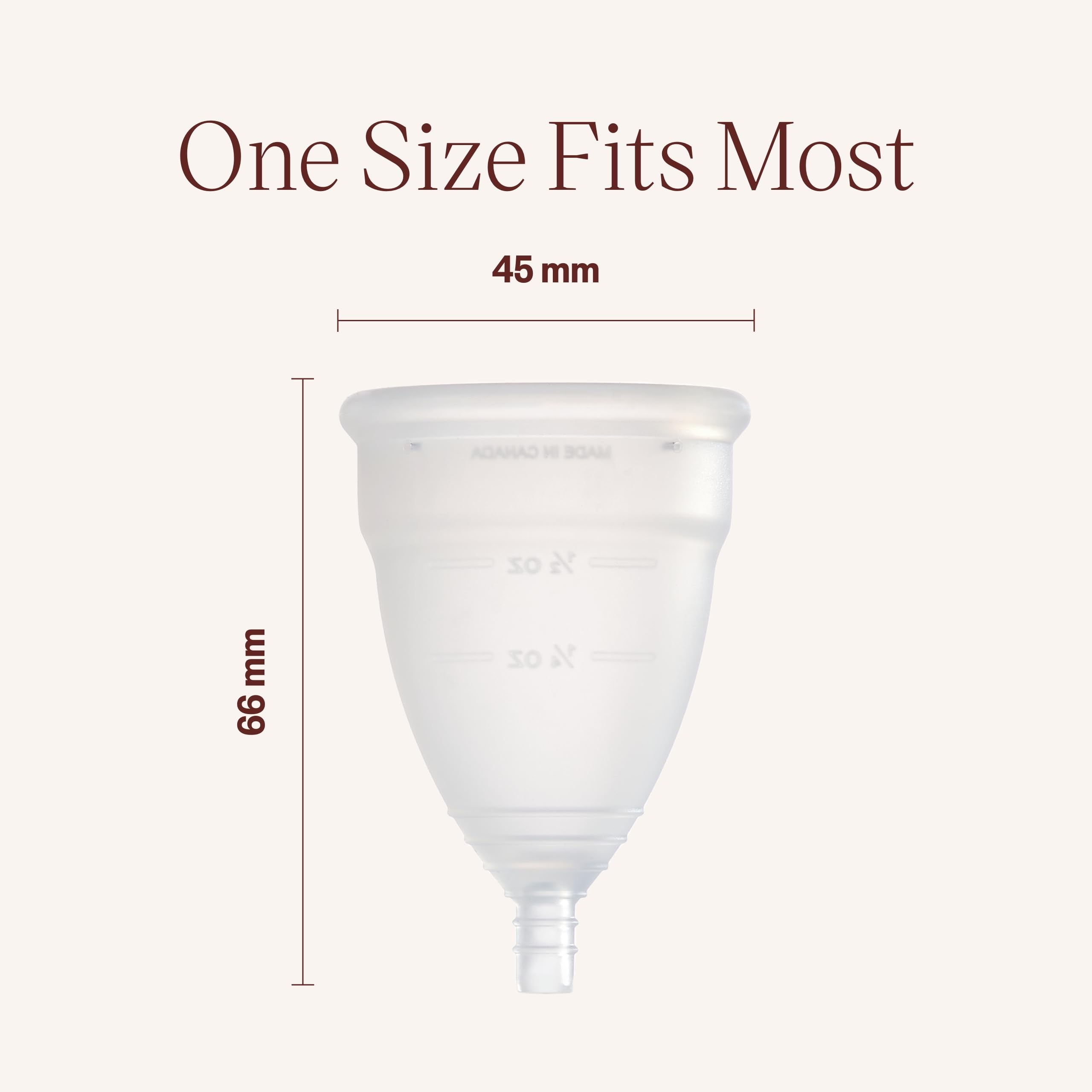 Plastic-free and dye-free Diva Cup design supports eco-friendly care