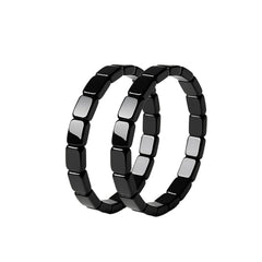 DivaGlamz Hematite Bracelet for Men closeup of beads highlighting natural texture and energy.