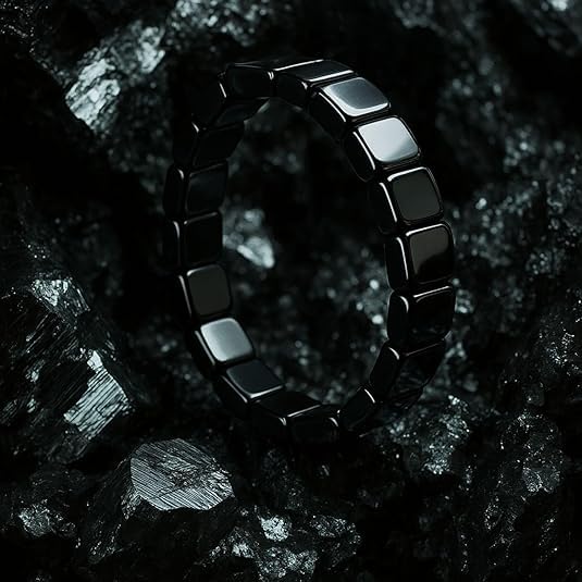 DivaGlamz Hematite Bracelet for Men textured beads highlight natural ore texture and grounding vibes.