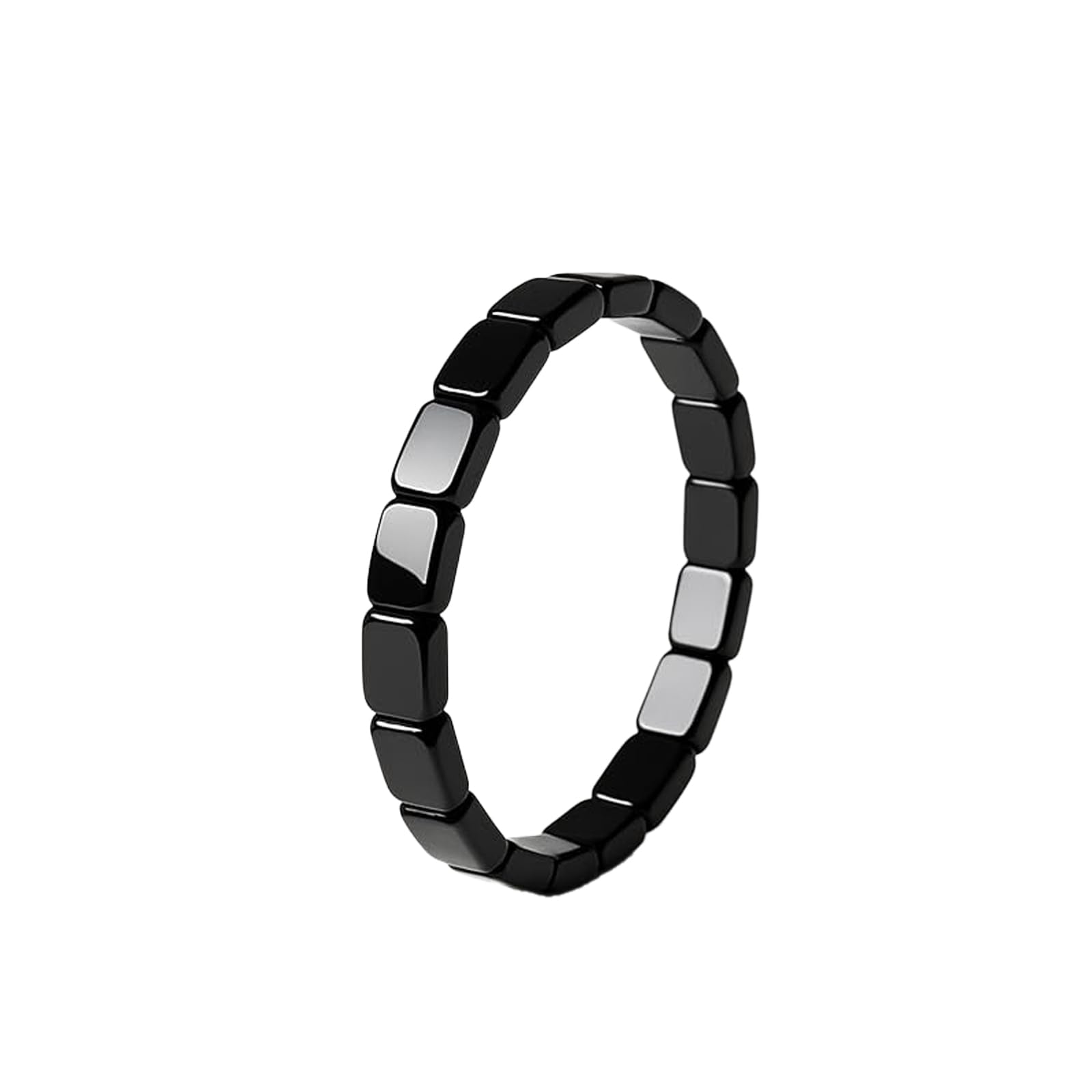 DivaGlamz Hematite bracelet with black beads supports focus and calm in daily life.
