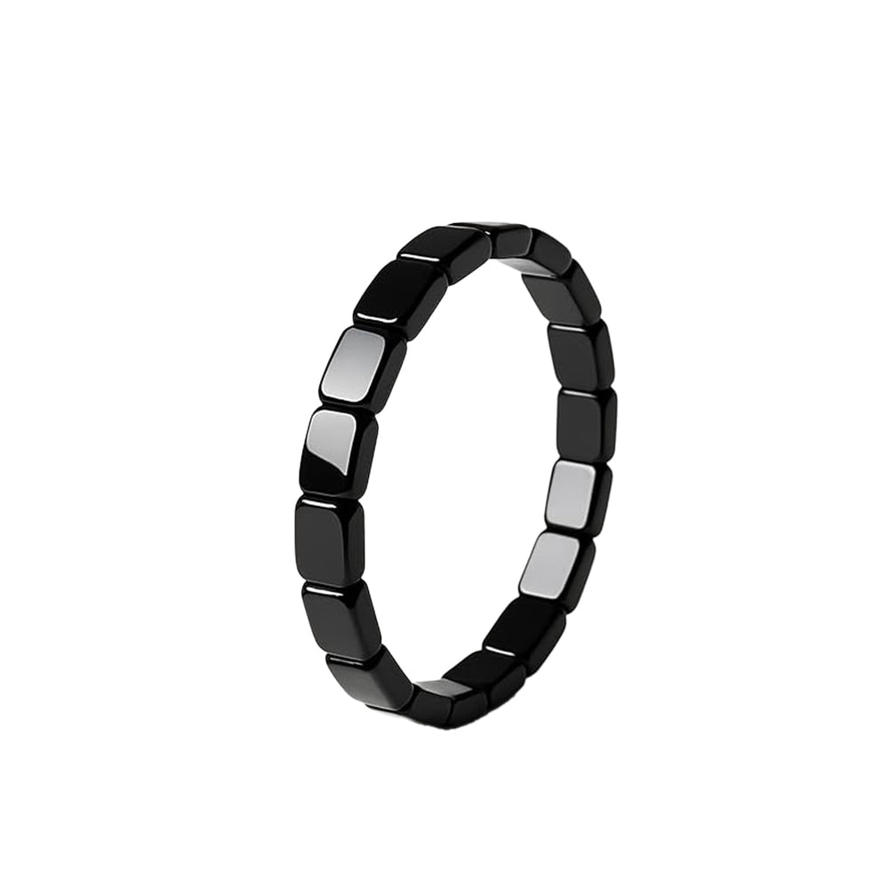 DivaGlamz Hematite bracelet with black beads supports focus and calm in daily life.