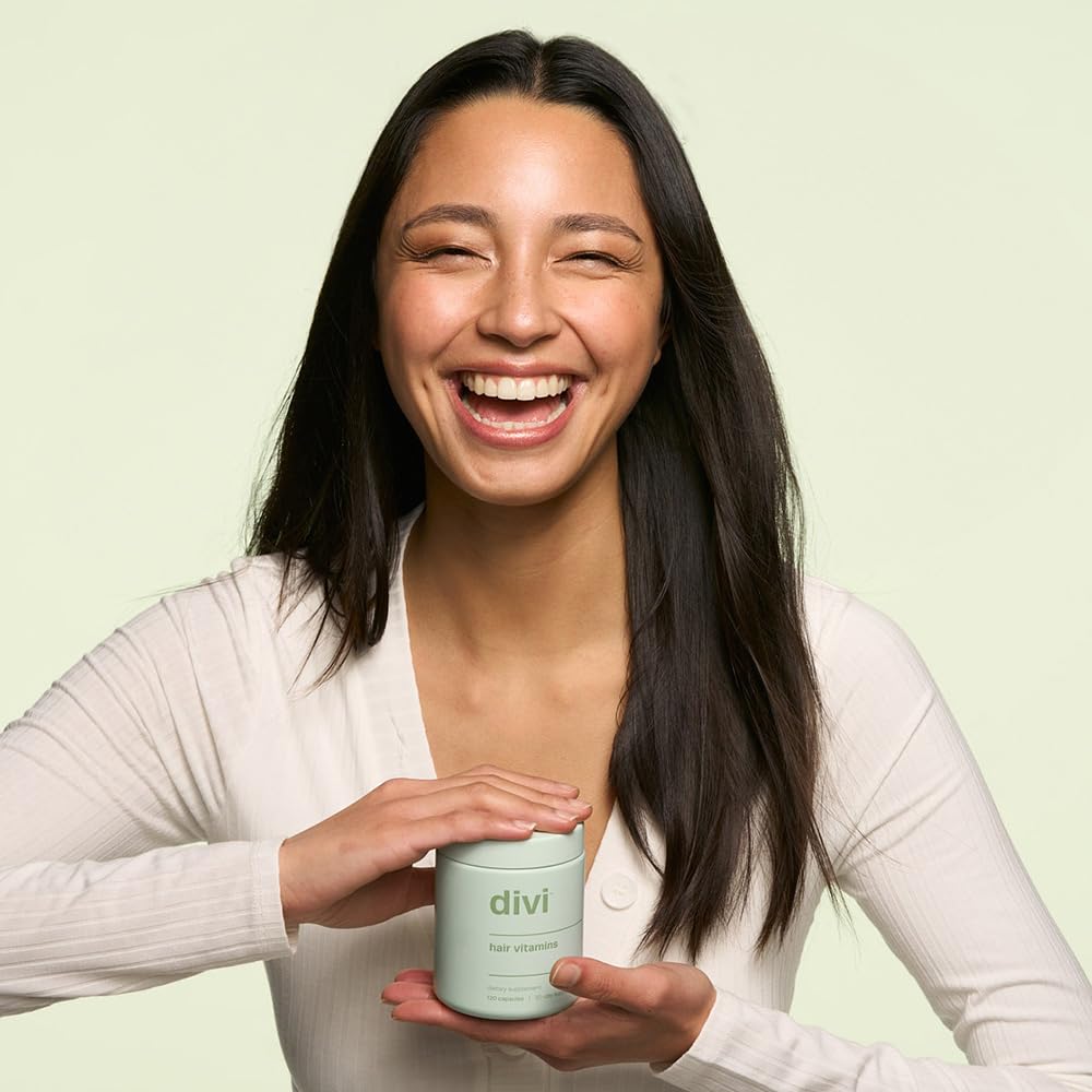 Divi Hair Vitamins biotin and Lustriva key ingredients emphasis